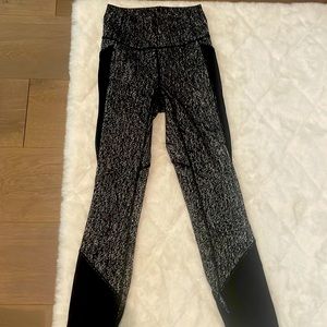 Black spotted Lululemon pants
